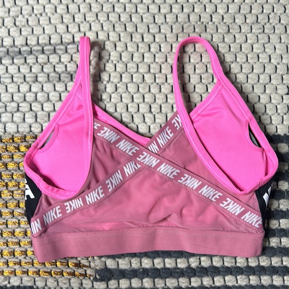 Nike Indy Ligh Support Logo Padded Workout Pink Sport Bra. Size S - Picture 3 of 6